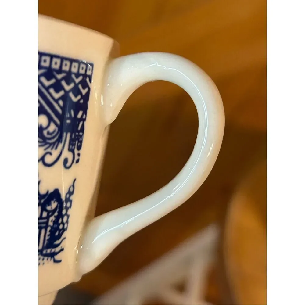 Set of 2 Vintage Blue Willow Coffee Tea Cups Mugs Made In USA 2 3/4